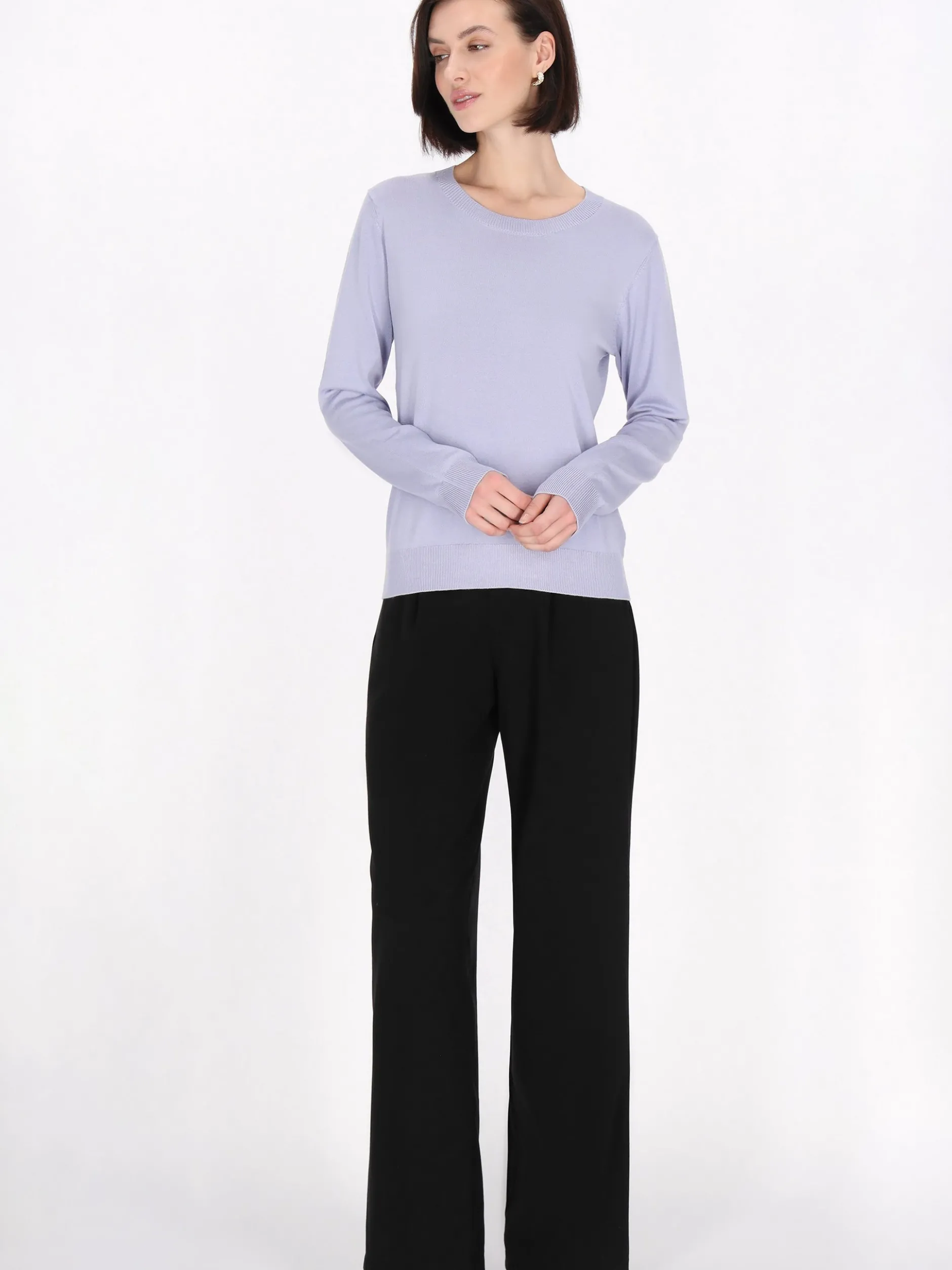 Usha Damen Pullover in blau - Ausschnitt: Rundhals