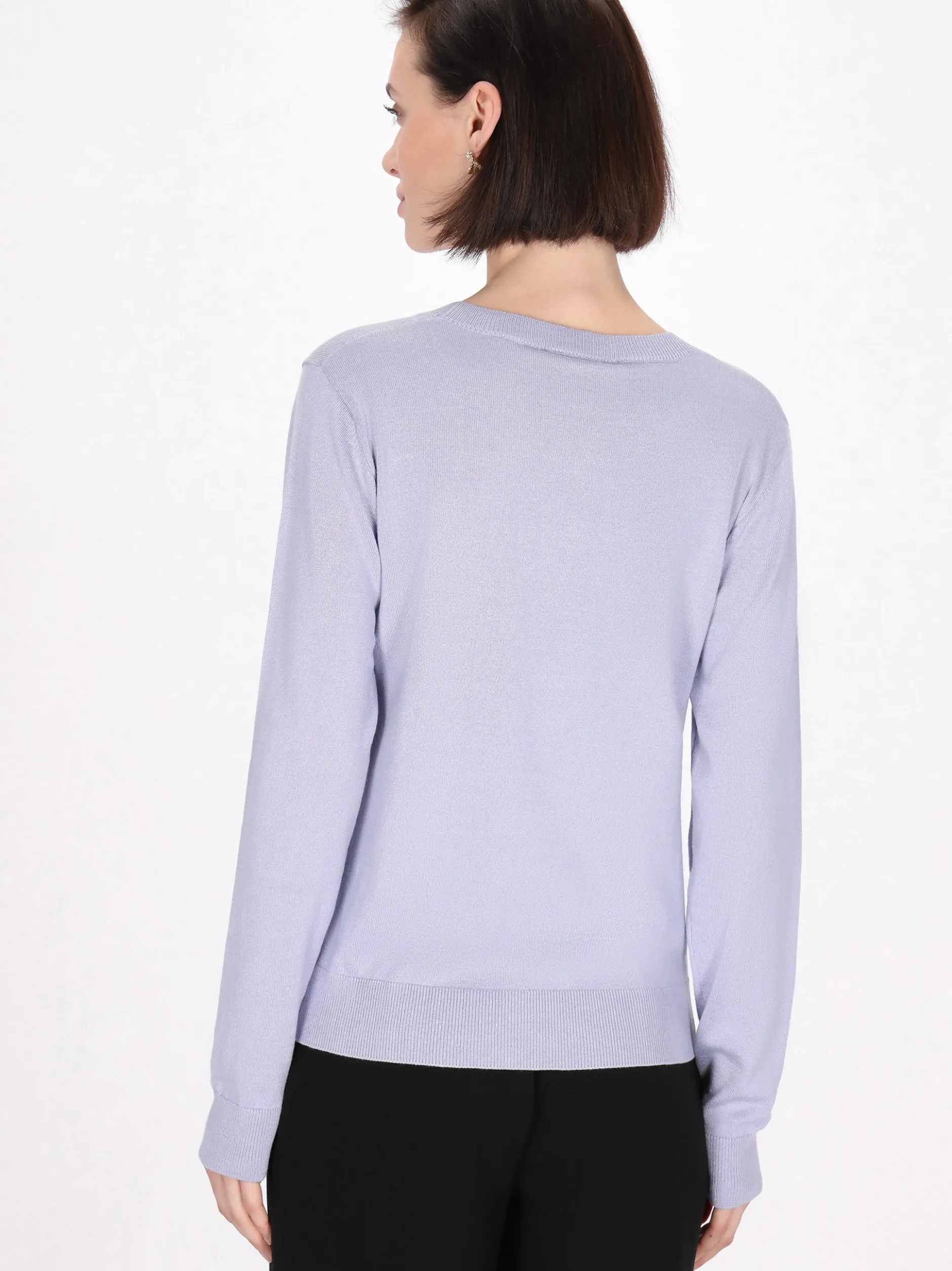 Usha Damen Pullover in blau - Ausschnitt: Rundhals
