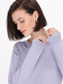 Usha Damen Pullover in blau - Ausschnitt: Rundhals