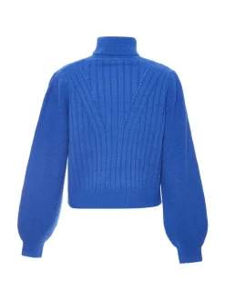 Usha Damen Pullover in blau - Ausschnitt: Rundhals