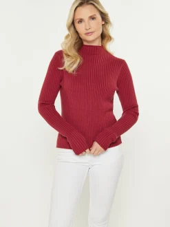 Usha Damen Pullover in bordeaux