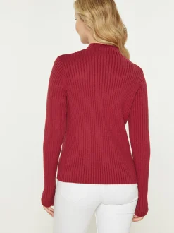 Usha Damen Pullover in bordeaux