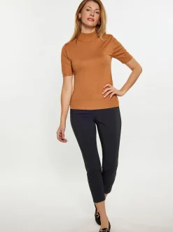 Usha Damen Pullover in camel - Ausschnitt: ohne Kragen