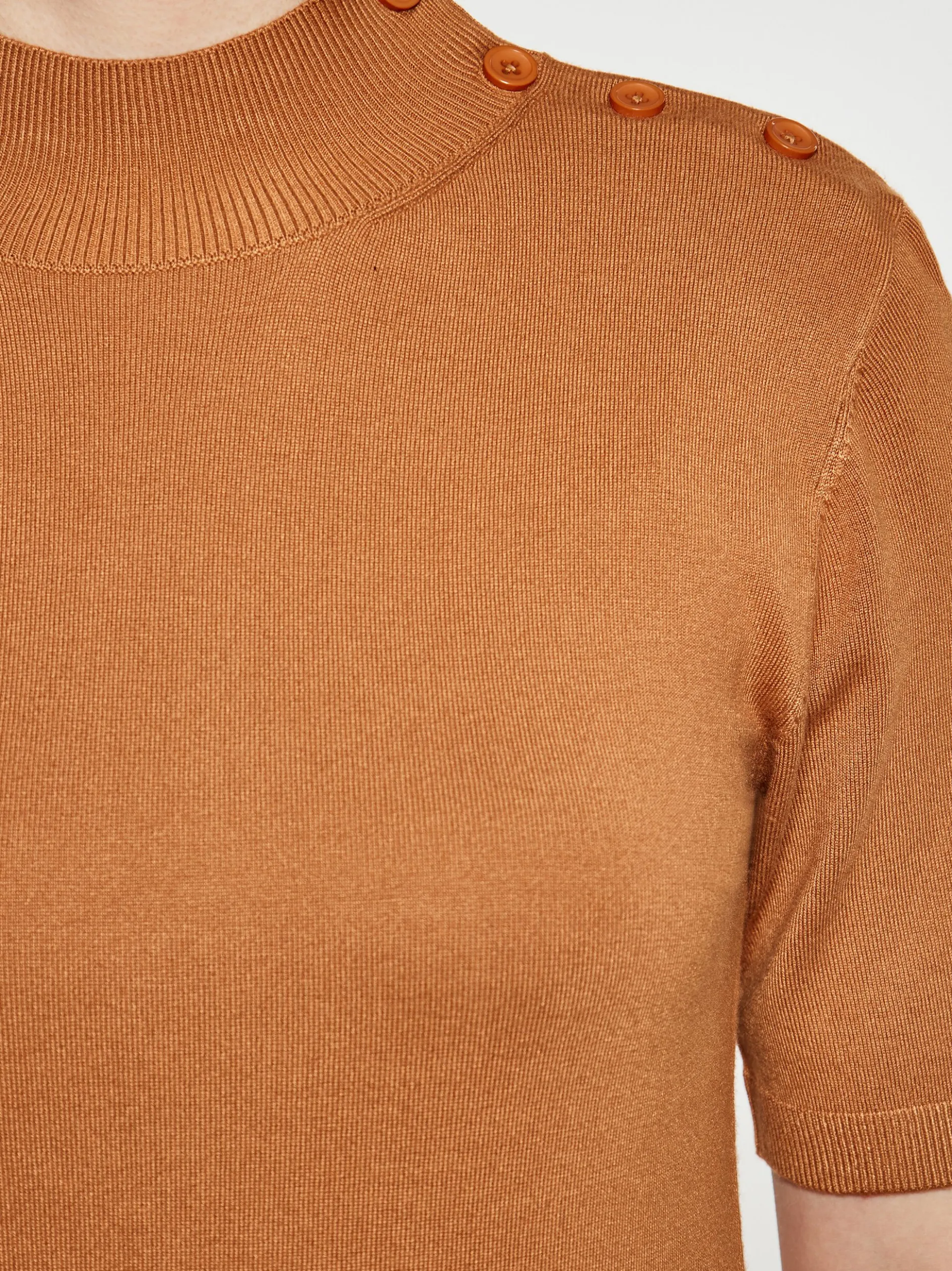 Usha Damen Pullover in camel - Ausschnitt: ohne Kragen