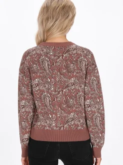 Usha Damen Pullover in camel - Ausschnitt: Rundhals