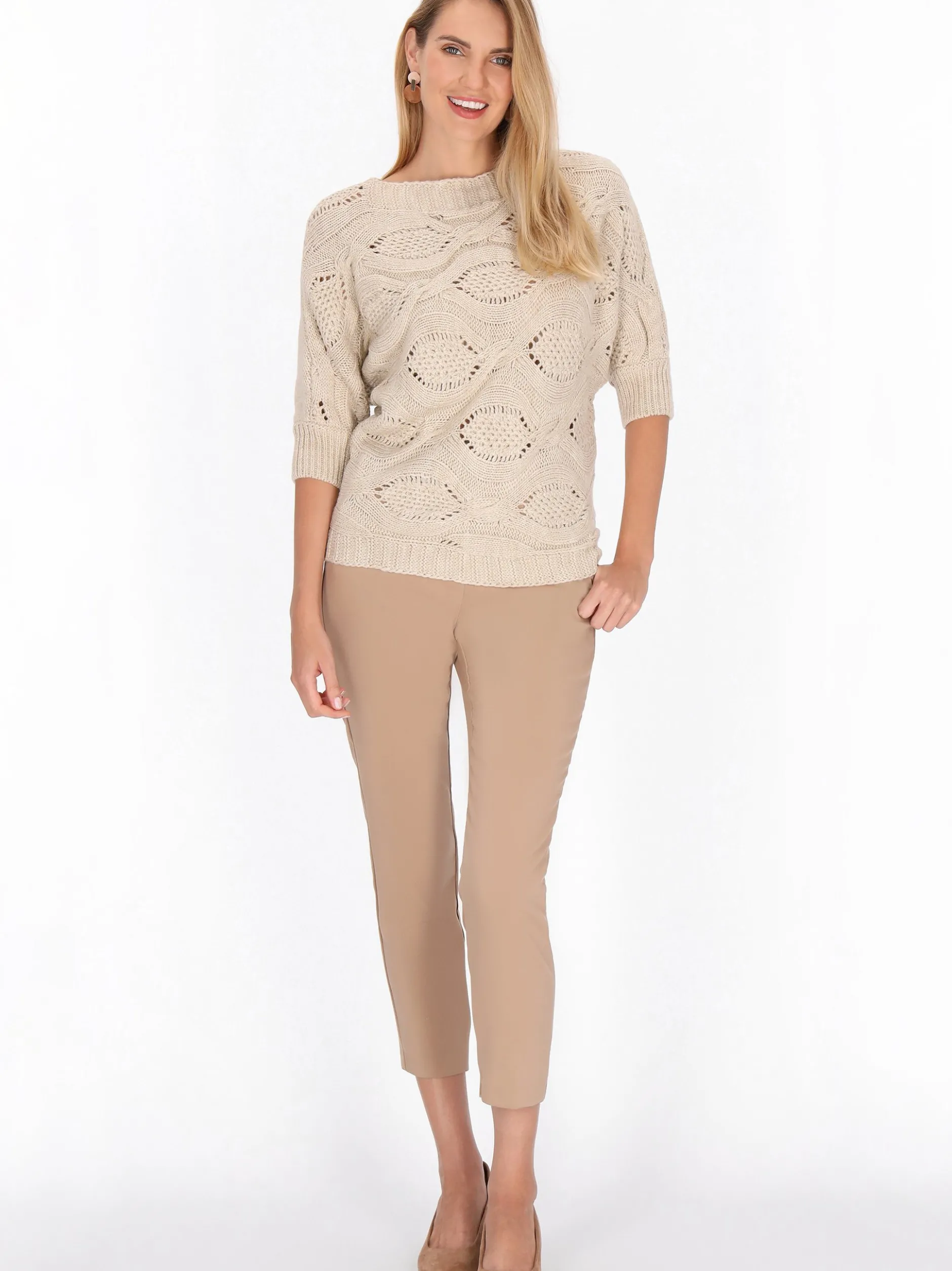 Usha Damen Pullover in ecru