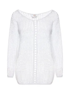 Usha Damen Pullover in ecru - Ausschnitt: U-Boot