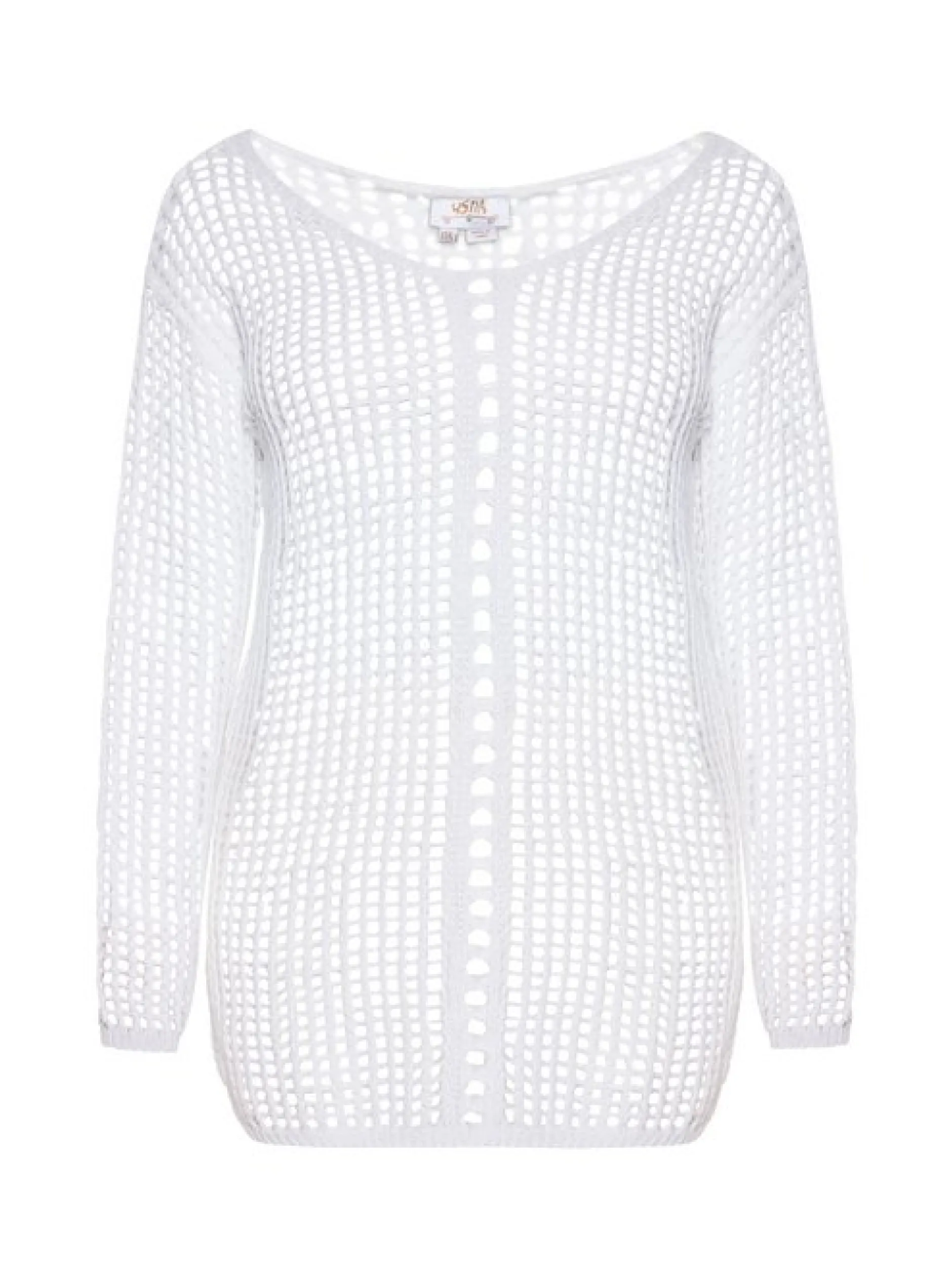 Usha Damen Pullover in ecru - Ausschnitt: U-Boot