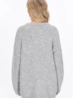 Usha Damen Pullover in grau - Ausschnitt: Rundhals