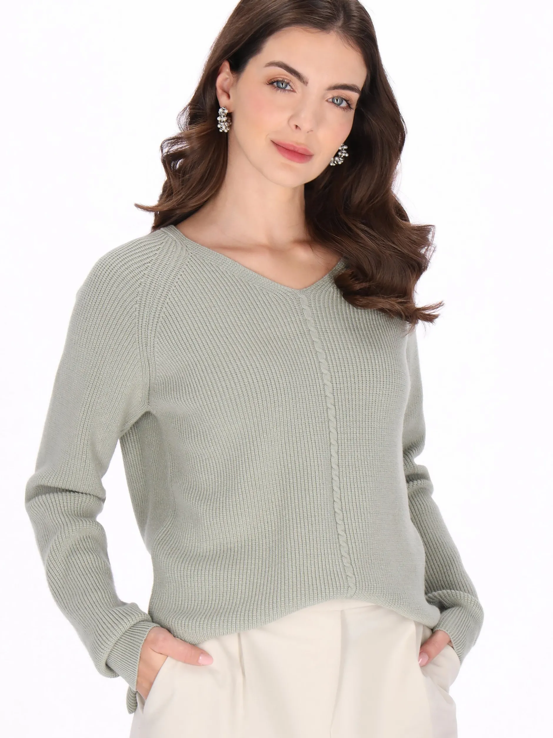 Usha Damen Pullover in grün