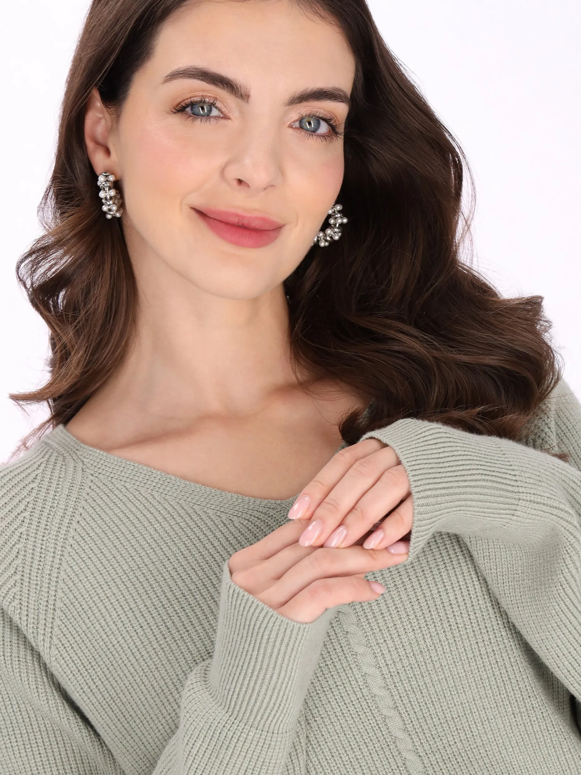Usha Damen Pullover in grün