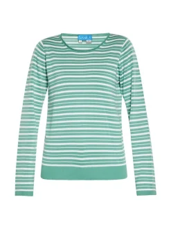 Usha Damen Pullover in grün - Ausschnitt: Rundhals