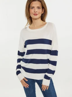 Usha Damen Pullover in marine - Ausschnitt: Rundhals