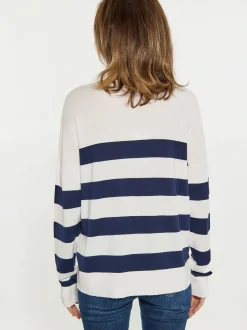 Usha Damen Pullover in marine - Ausschnitt: Rundhals