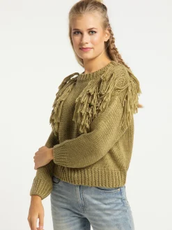 Usha Damen Pullover in mehrfarbig - Ausschnitt: Rundhals