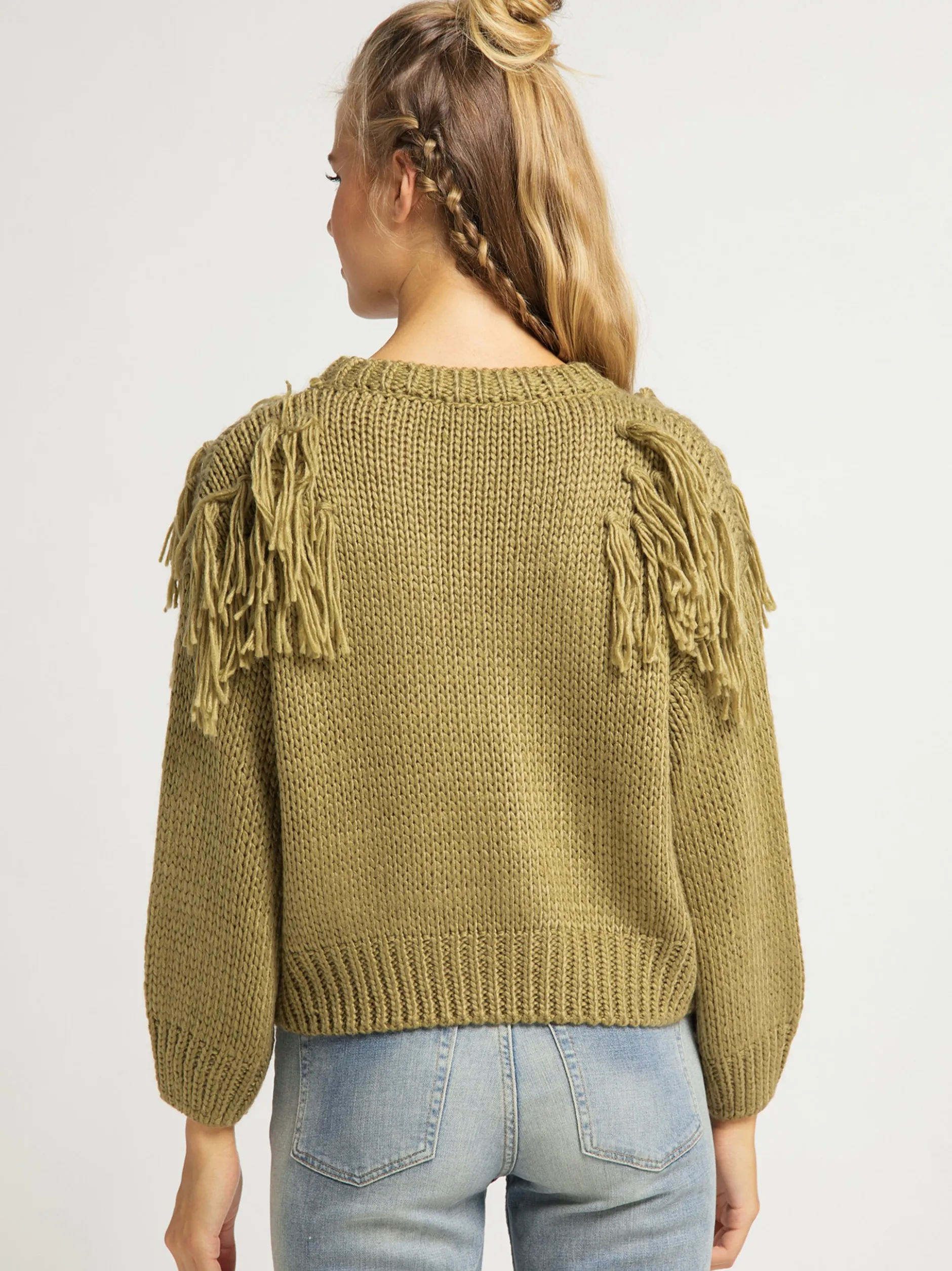 Usha Damen Pullover in mehrfarbig - Ausschnitt: Rundhals