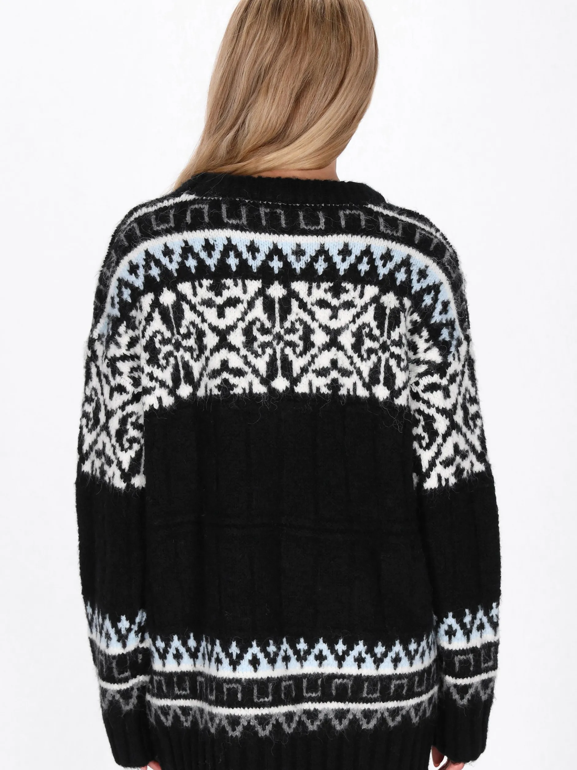 Usha Damen Pullover in mehrfarbig - Ausschnitt: Rundhals