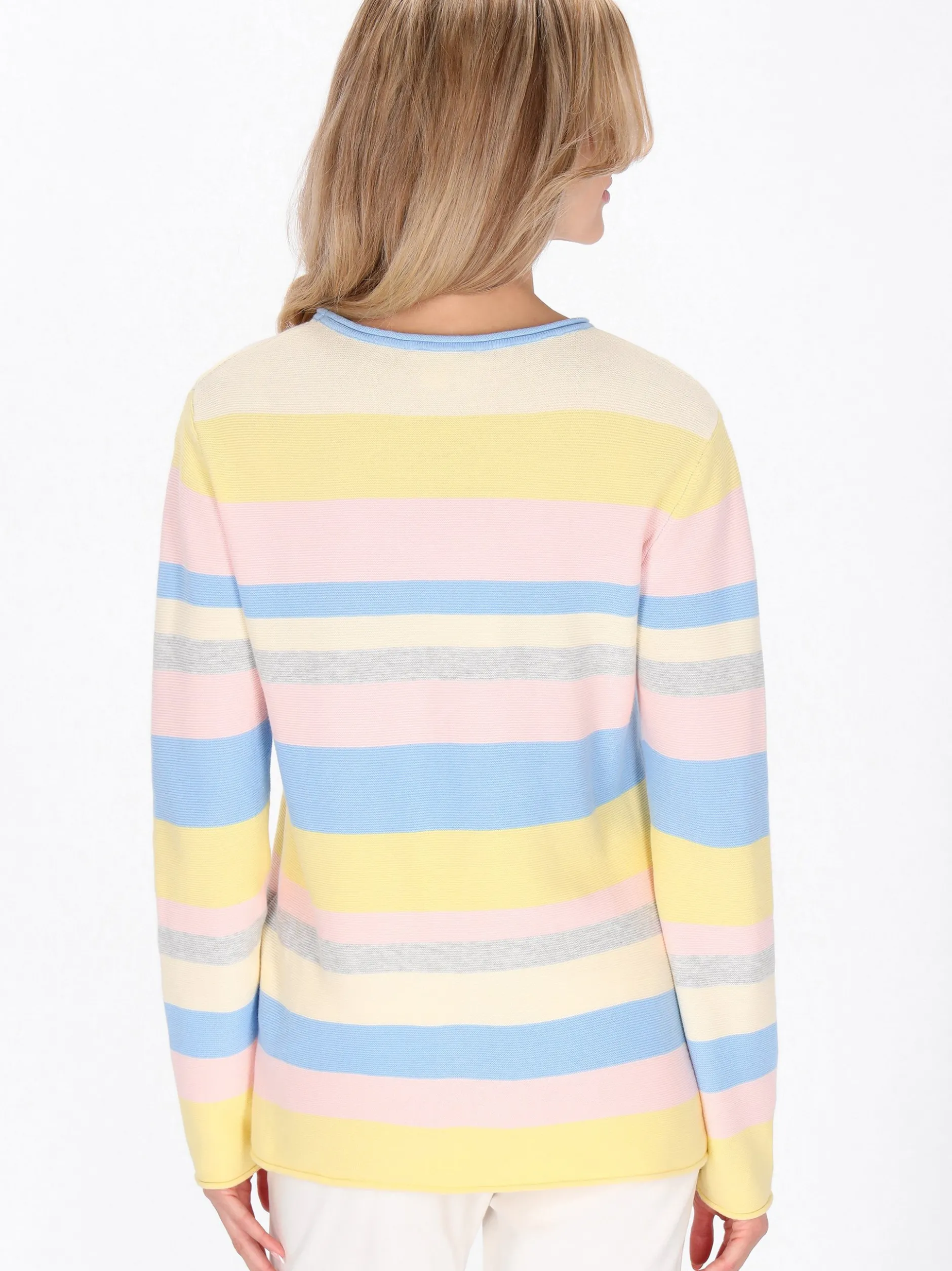 Usha Damen Pullover in mehrfarbig - Ausschnitt: Rundhals