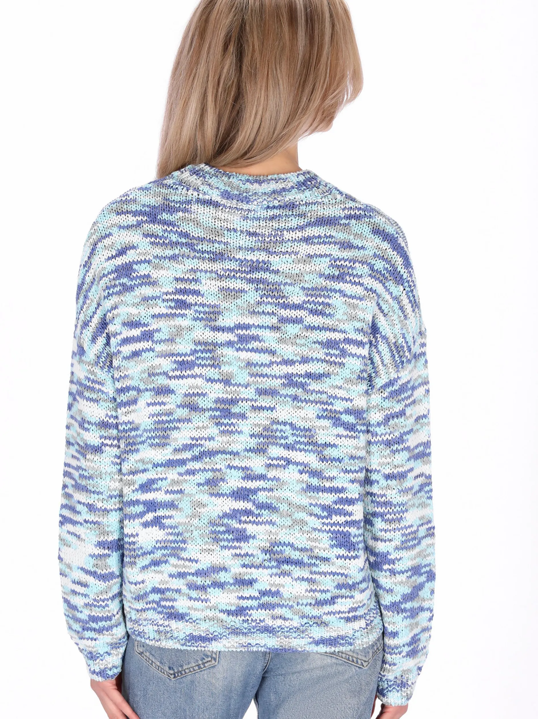 Usha Damen Pullover in mehrfarbig - Ausschnitt: Rundhals
