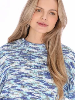 Usha Damen Pullover in mehrfarbig - Ausschnitt: Rundhals