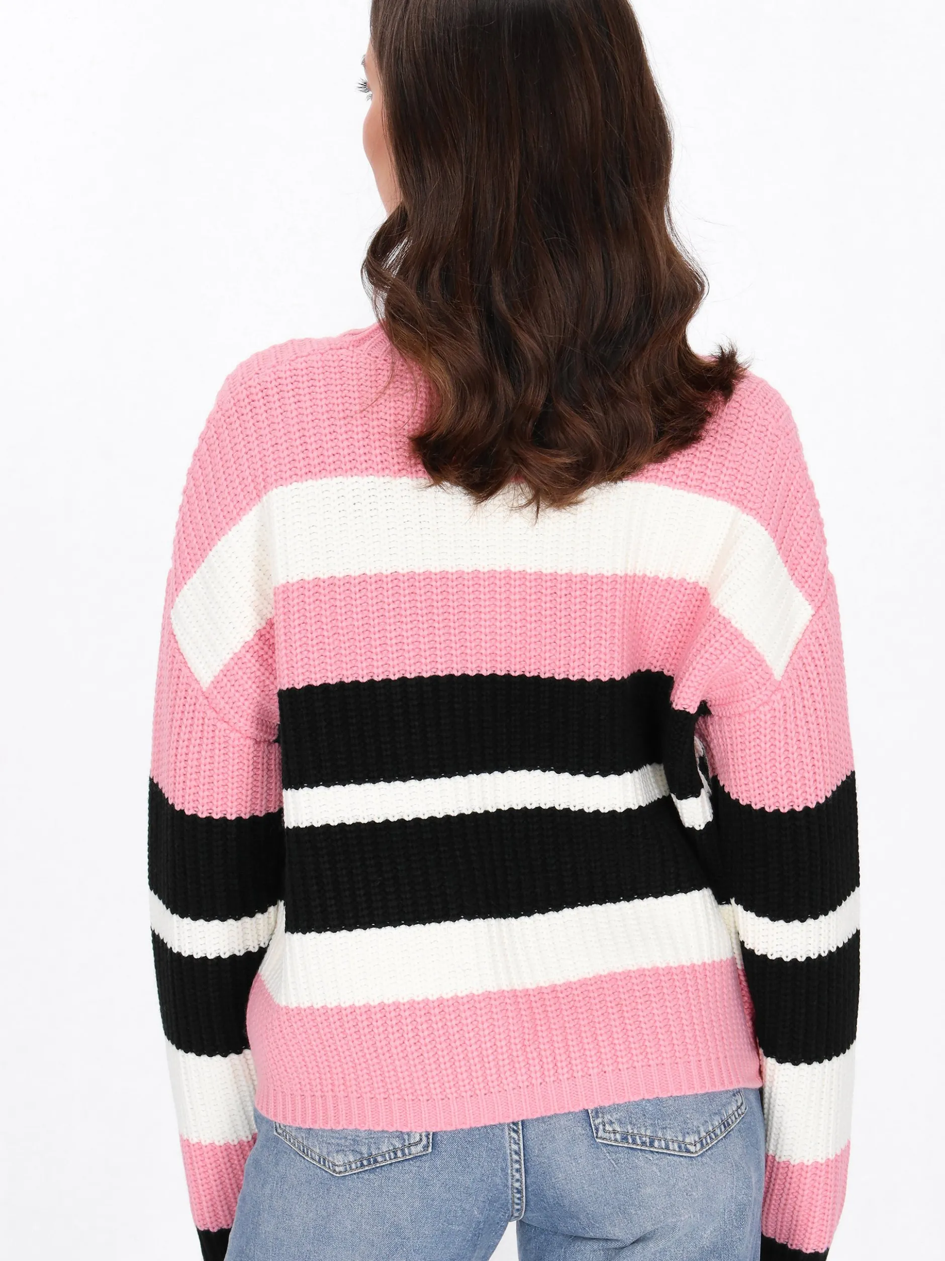 Usha Damen Pullover in mehrfarbig - Ausschnitt: Rundhals