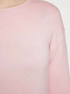 Usha Damen Pullover in rosa - Ausschnitt: Rundhals