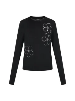 Usha Damen Pullover in schwarz - Ausschnitt: Rundhals