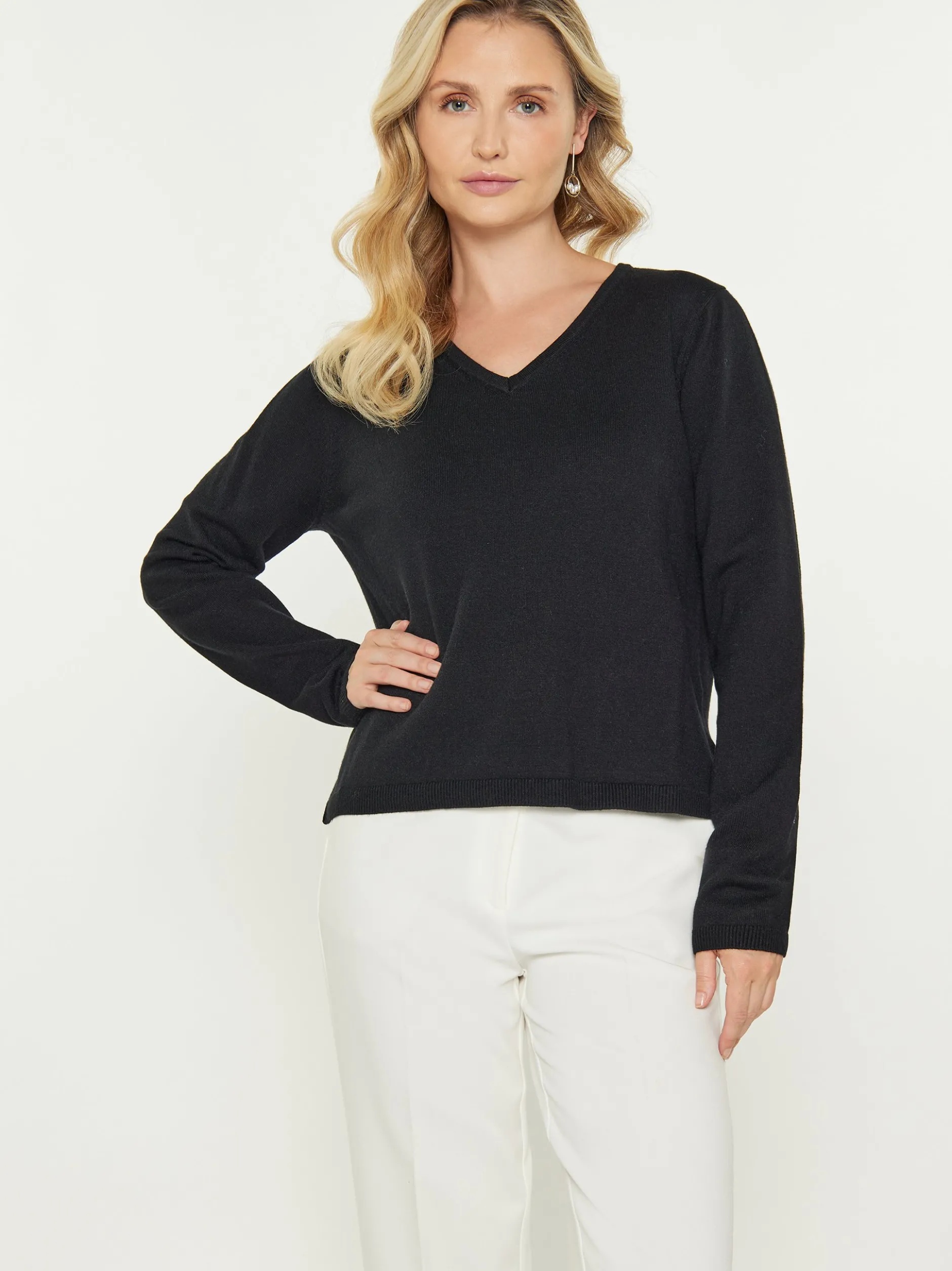 Usha Damen Pullover in schwarz
