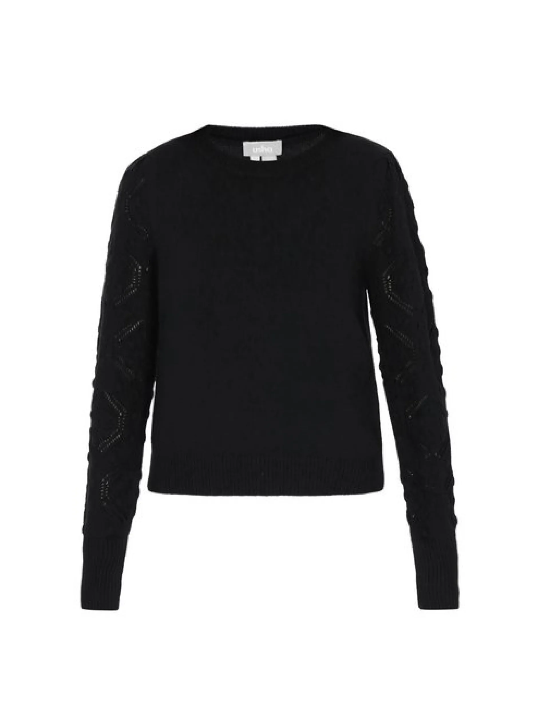 Usha Damen Pullover in schwarz - Ausschnitt: Rundhals