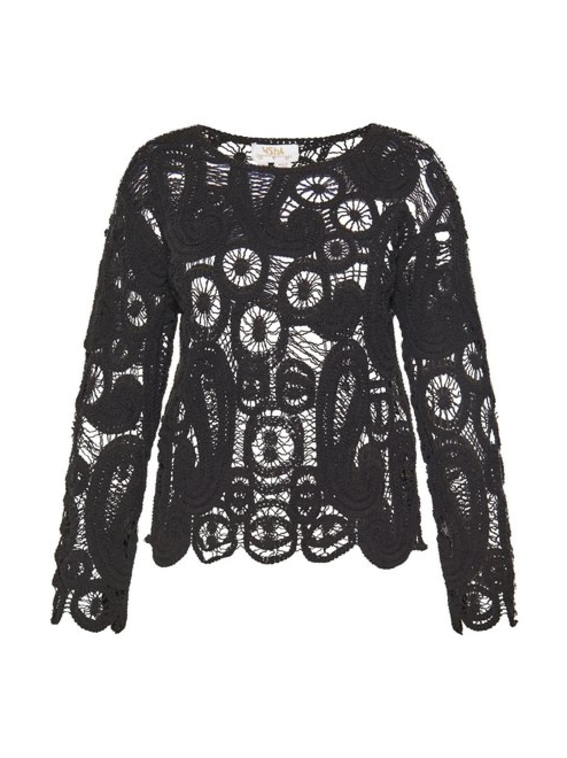 Usha Damen Pullover in schwarz - Ausschnitt: Rundhals