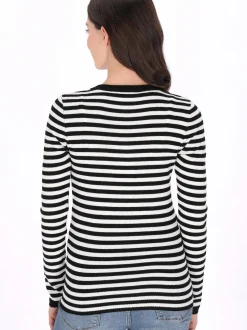Usha Damen Pullover in schwarz - Ausschnitt: Rundhals