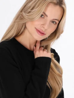Usha Damen Pullover in schwarz - Ausschnitt: Rundhals