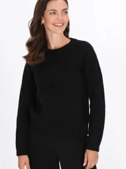 Usha Damen Pullover in schwarz - Ausschnitt: Rundhals