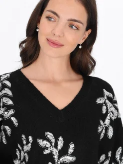 Usha Damen Pullover in schwarz