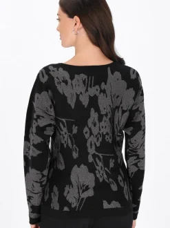 Usha Damen Pullover in schwarz - Ausschnitt: Rundhals