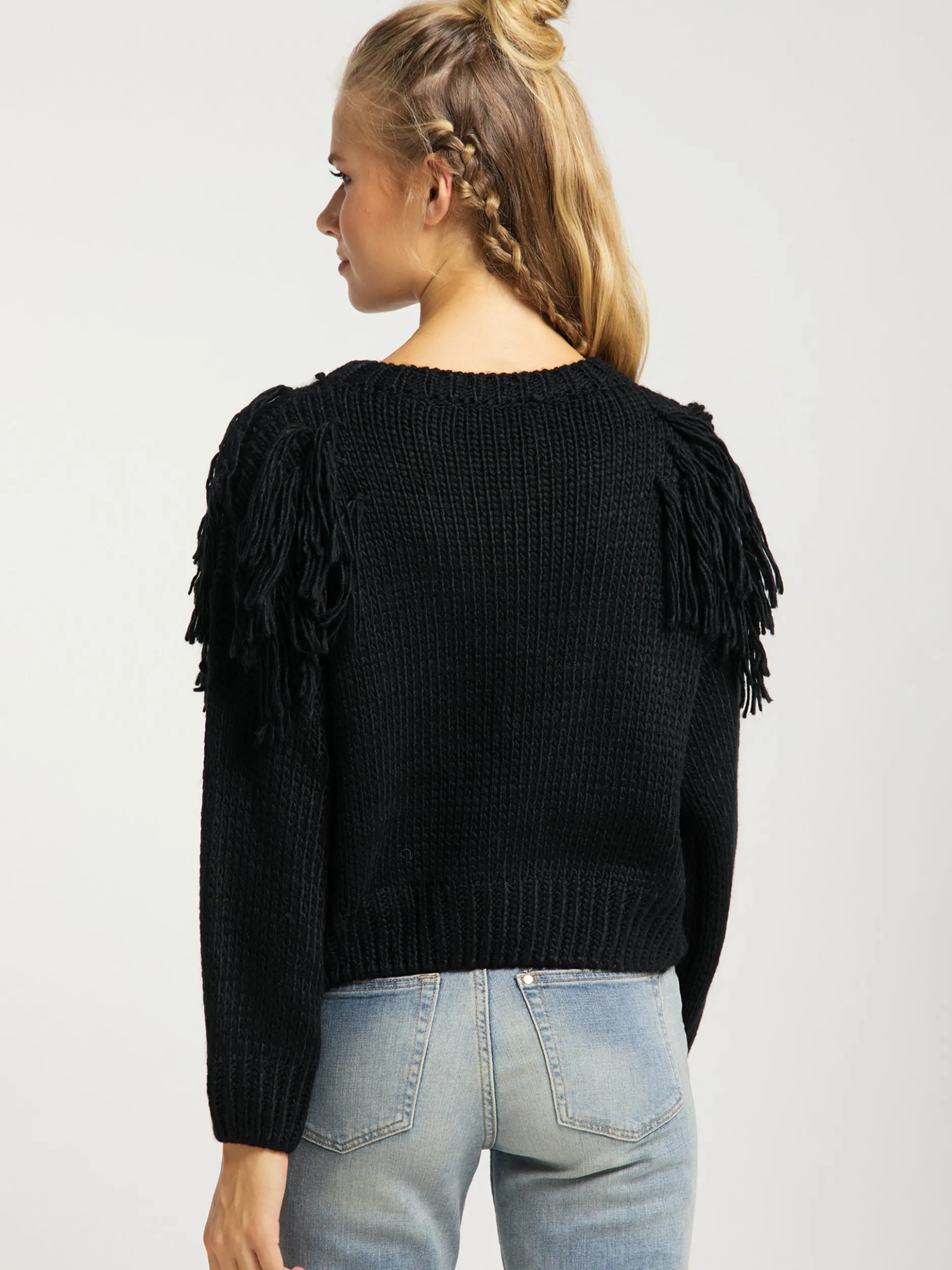 Usha Damen Pullover in schwarz - Ausschnitt: Rundhals