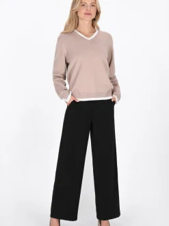 Usha Damen Pullover in taupe