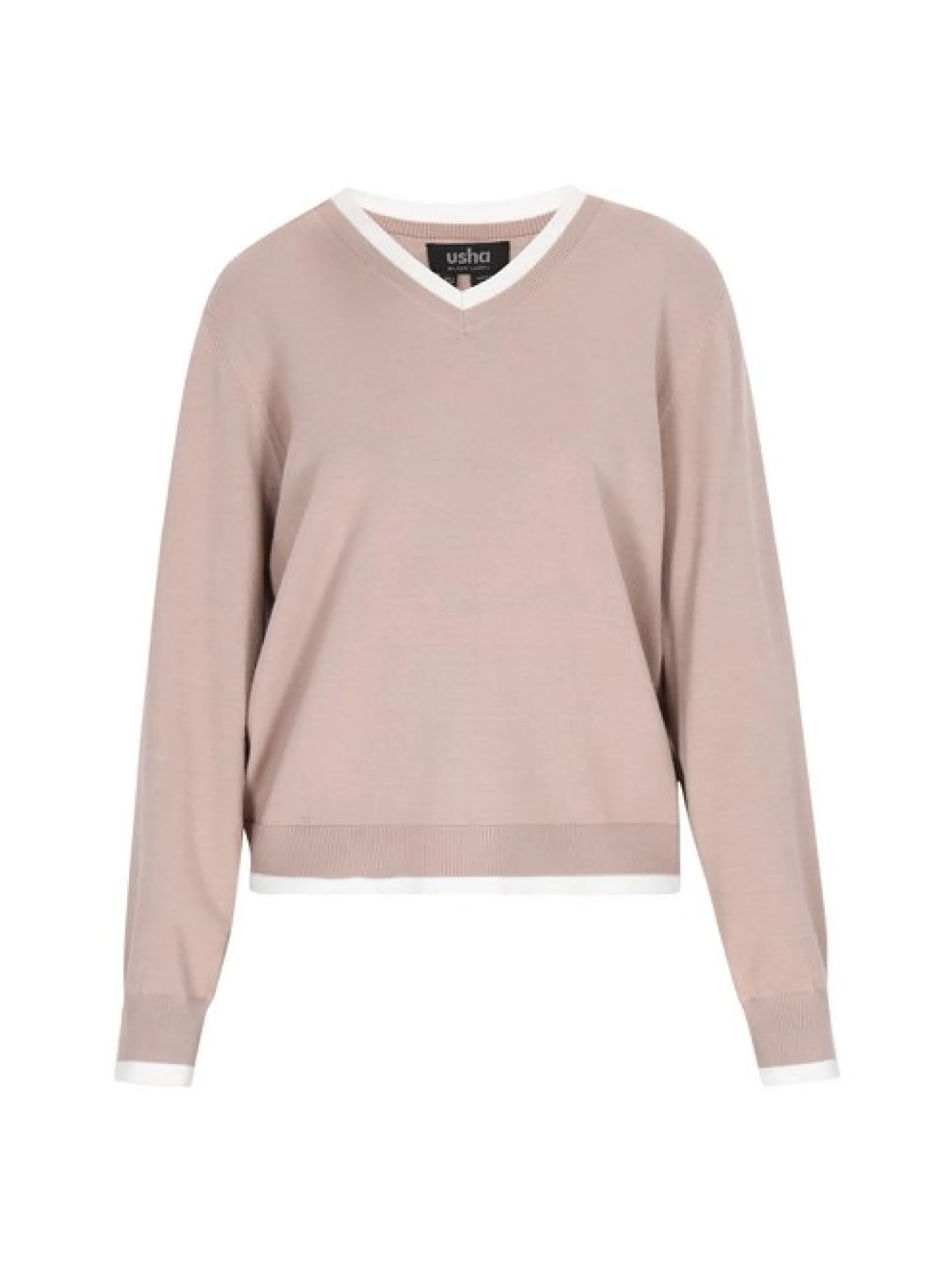 Usha Damen Pullover in taupe