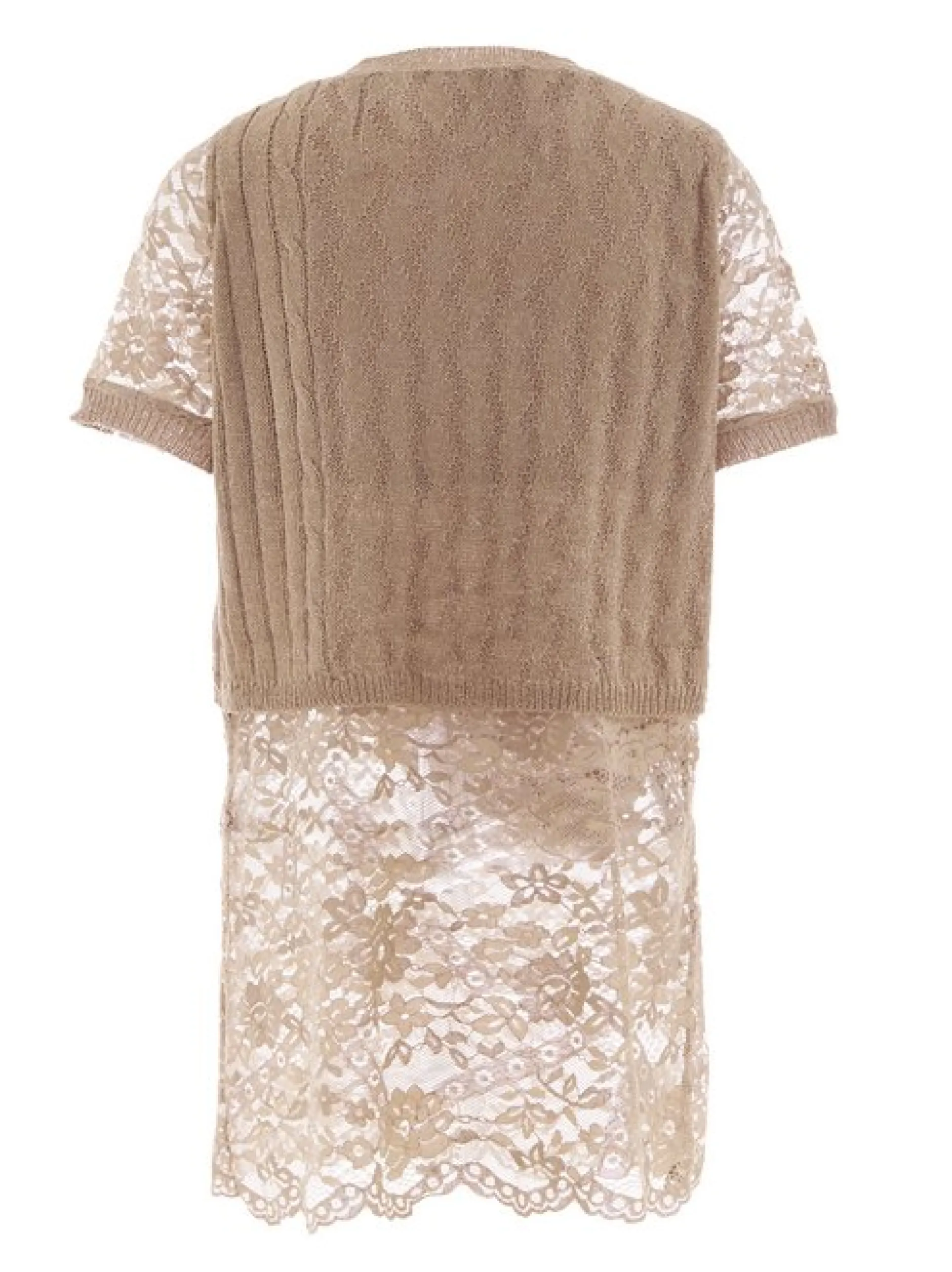Usha Damen Pullover in taupe - Ausschnitt: Rundhals