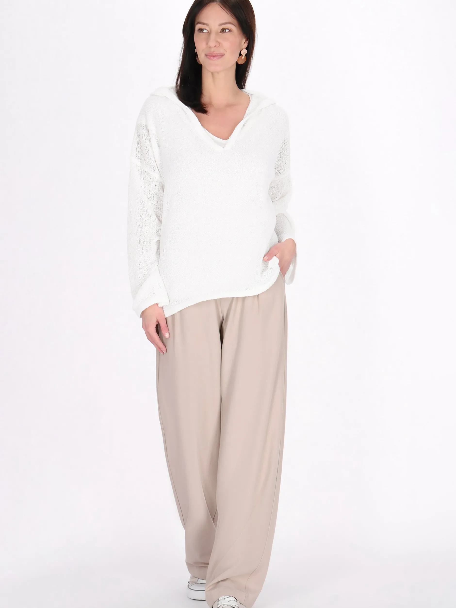 Usha Damen Pullover in weiß