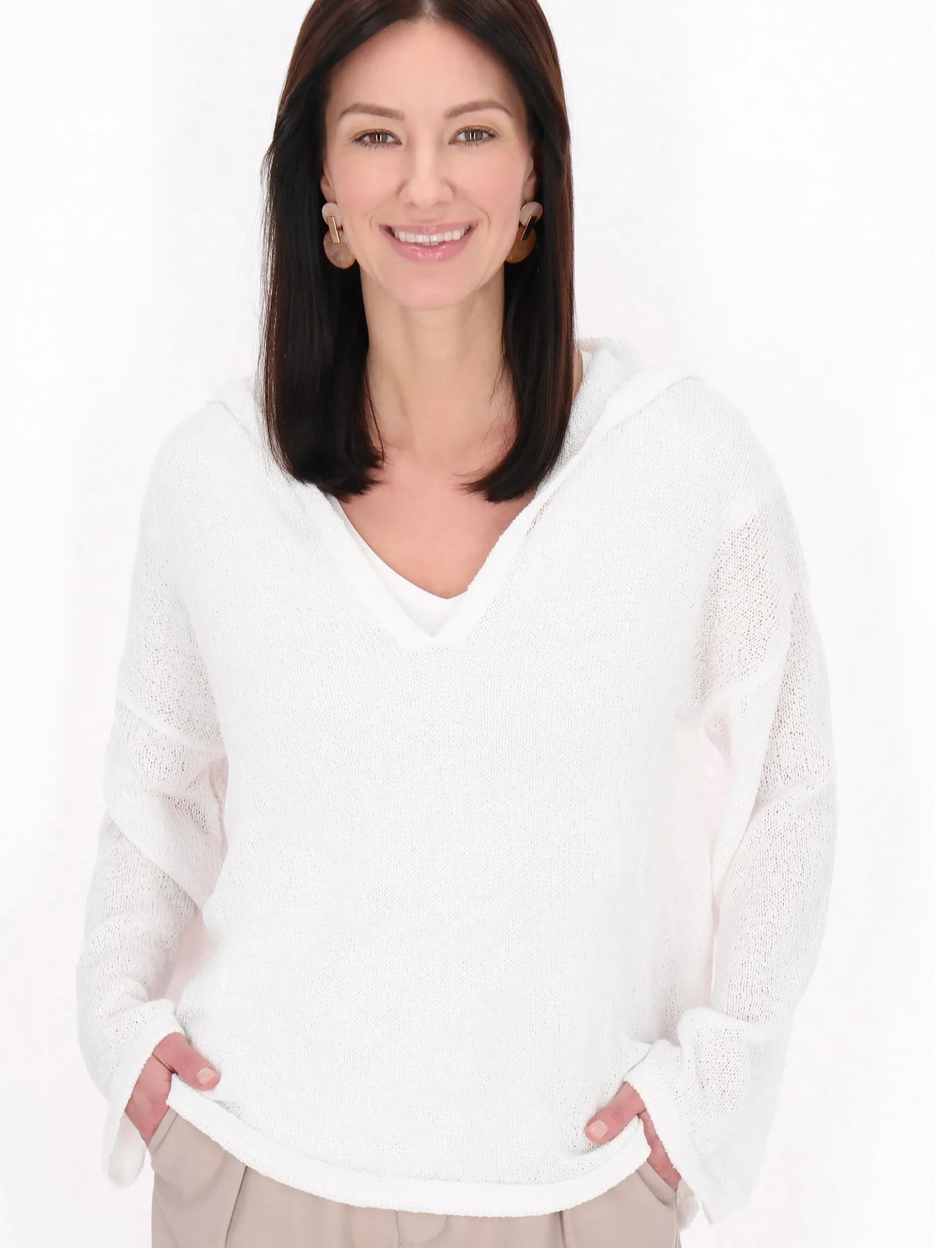 Usha Damen Pullover in weiß
