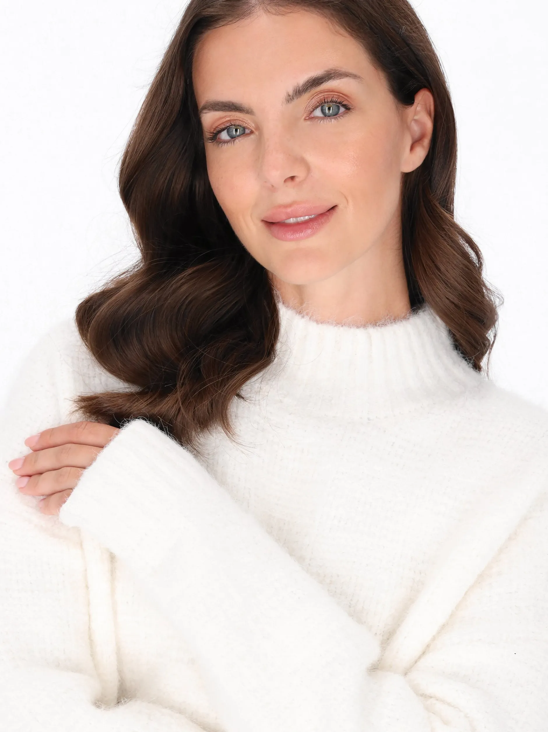 Usha Damen Pullover in weiß