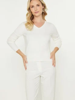 Usha Damen Pullover in weiß