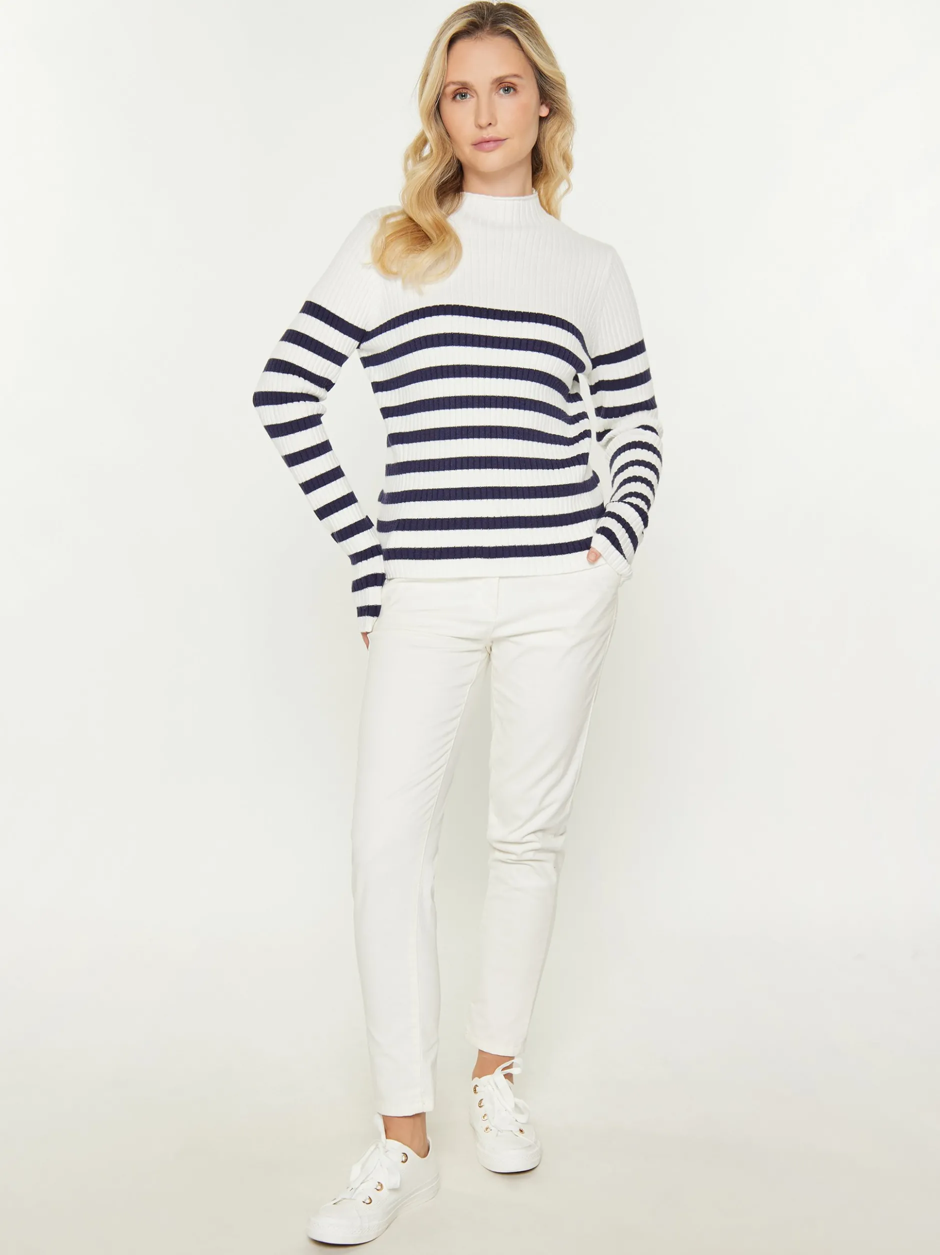 Usha Damen Pullover in weiß