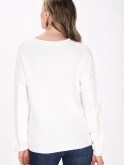 Usha Damen Pullover in weiß