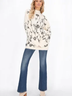 Usha Damen Pullover in weiß