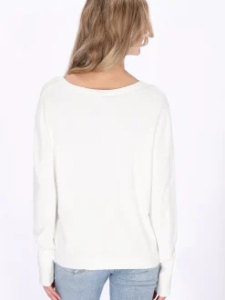 Usha Damen Pullover in weiß - Ausschnitt: Rundhals