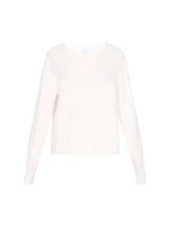 Usha Damen Pullover in weiß - Ausschnitt: Rundhals