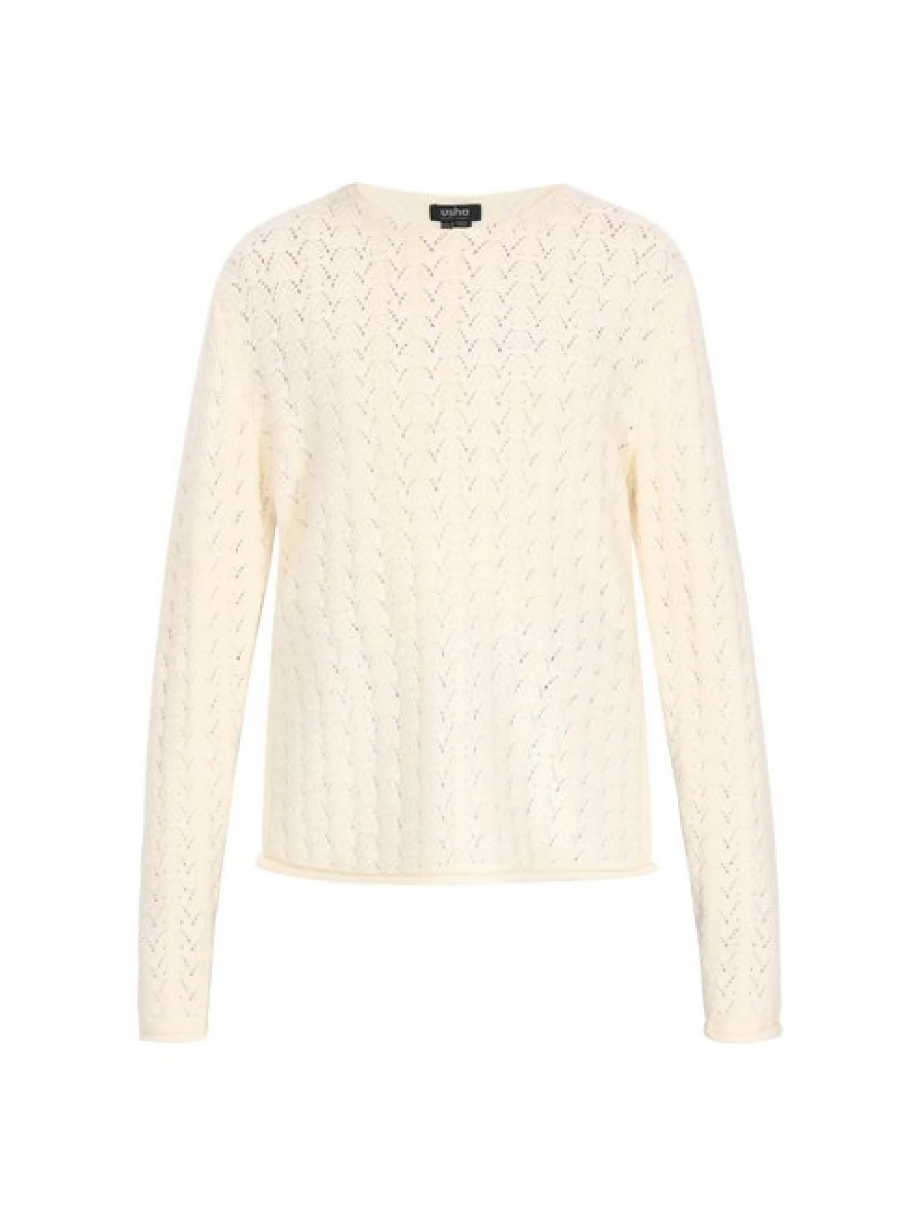 Usha Damen Pullover in weiß - Ausschnitt: Rundhals