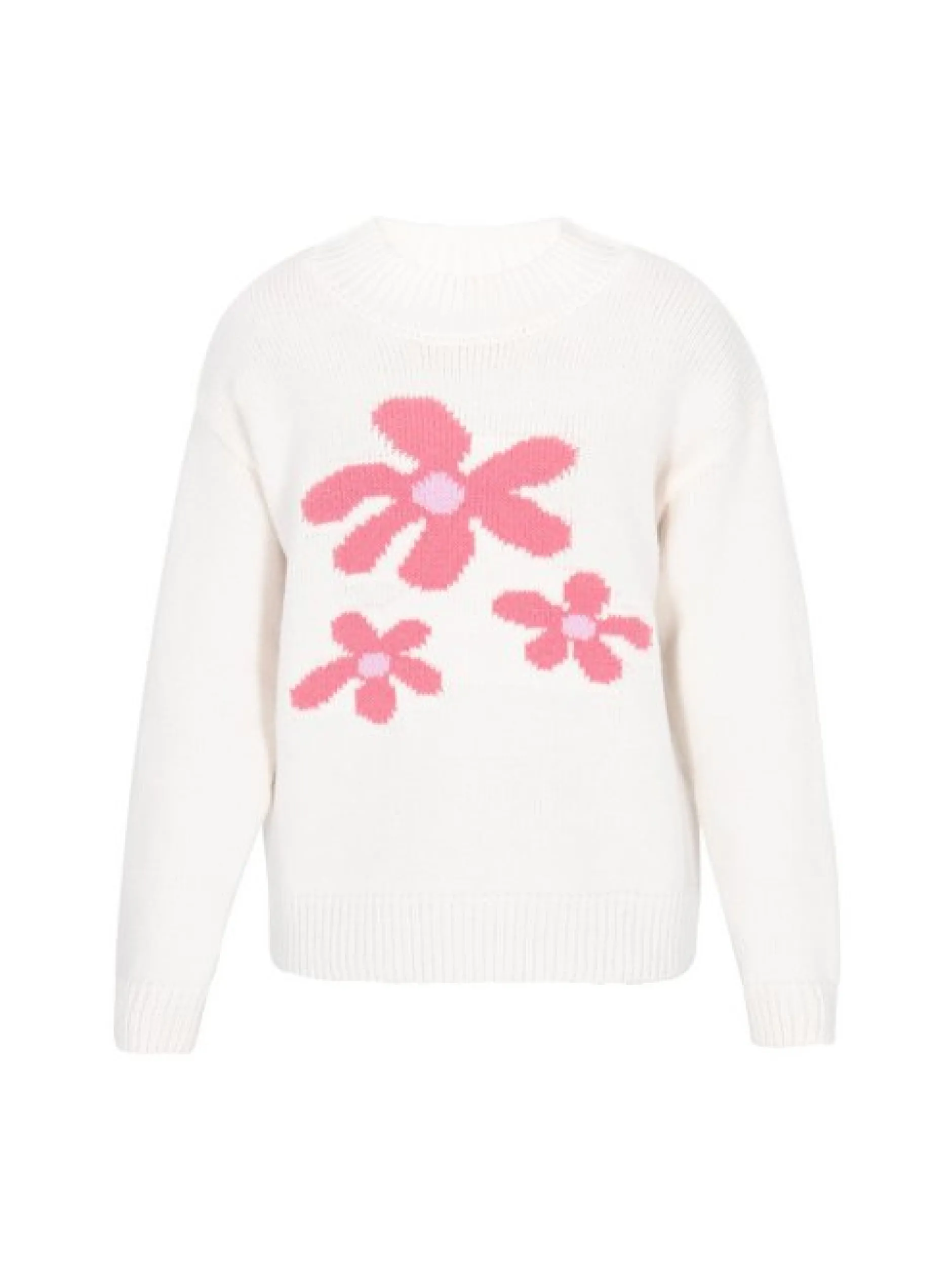 Usha Damen Pullover in weiß - Ausschnitt: Rundhals